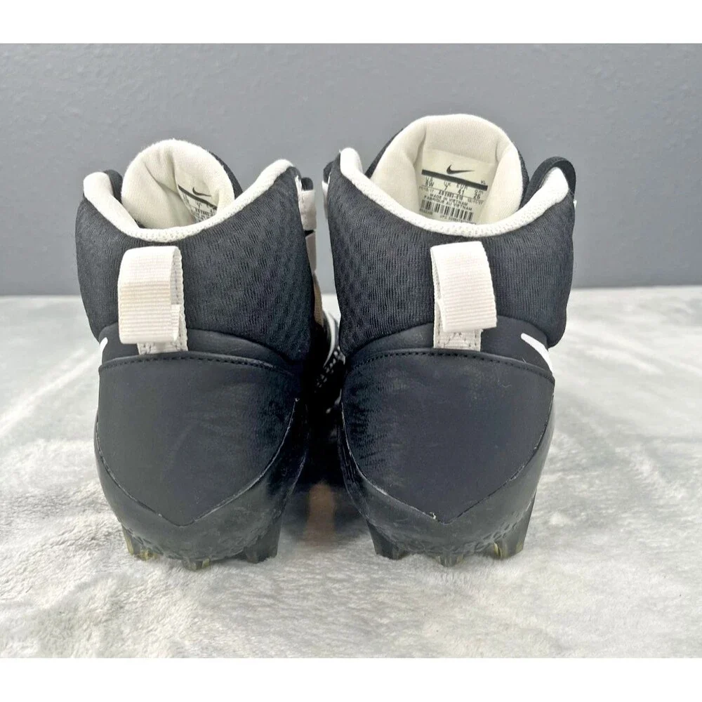 Nike Force Savage Pro Black White Mens 8W Football Cleats Hightop